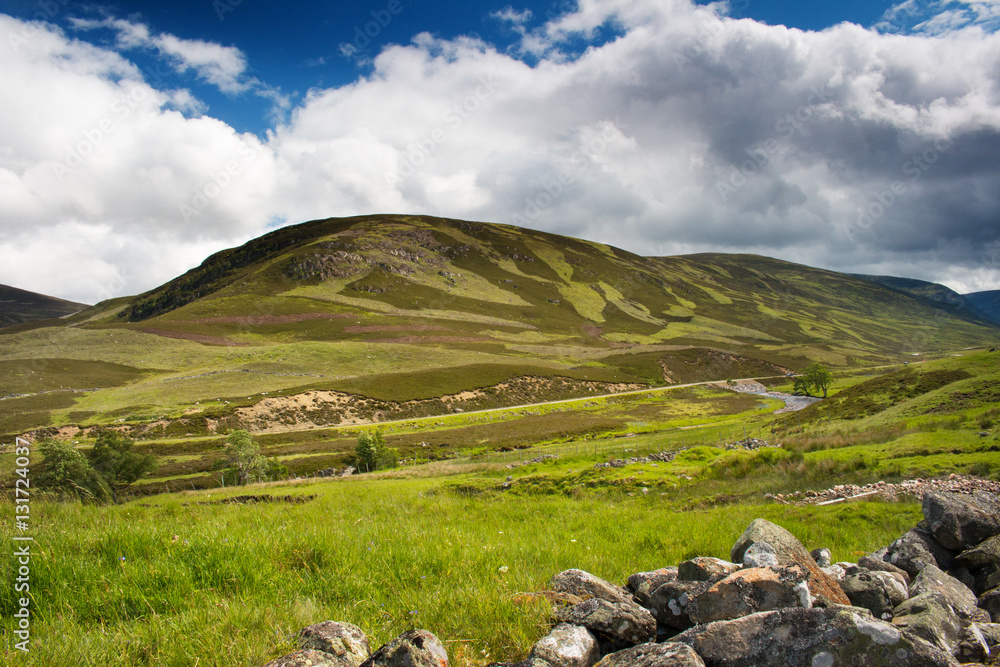 Hilly country in Cairngorms National Park Hilly country in Cairngorms National Park