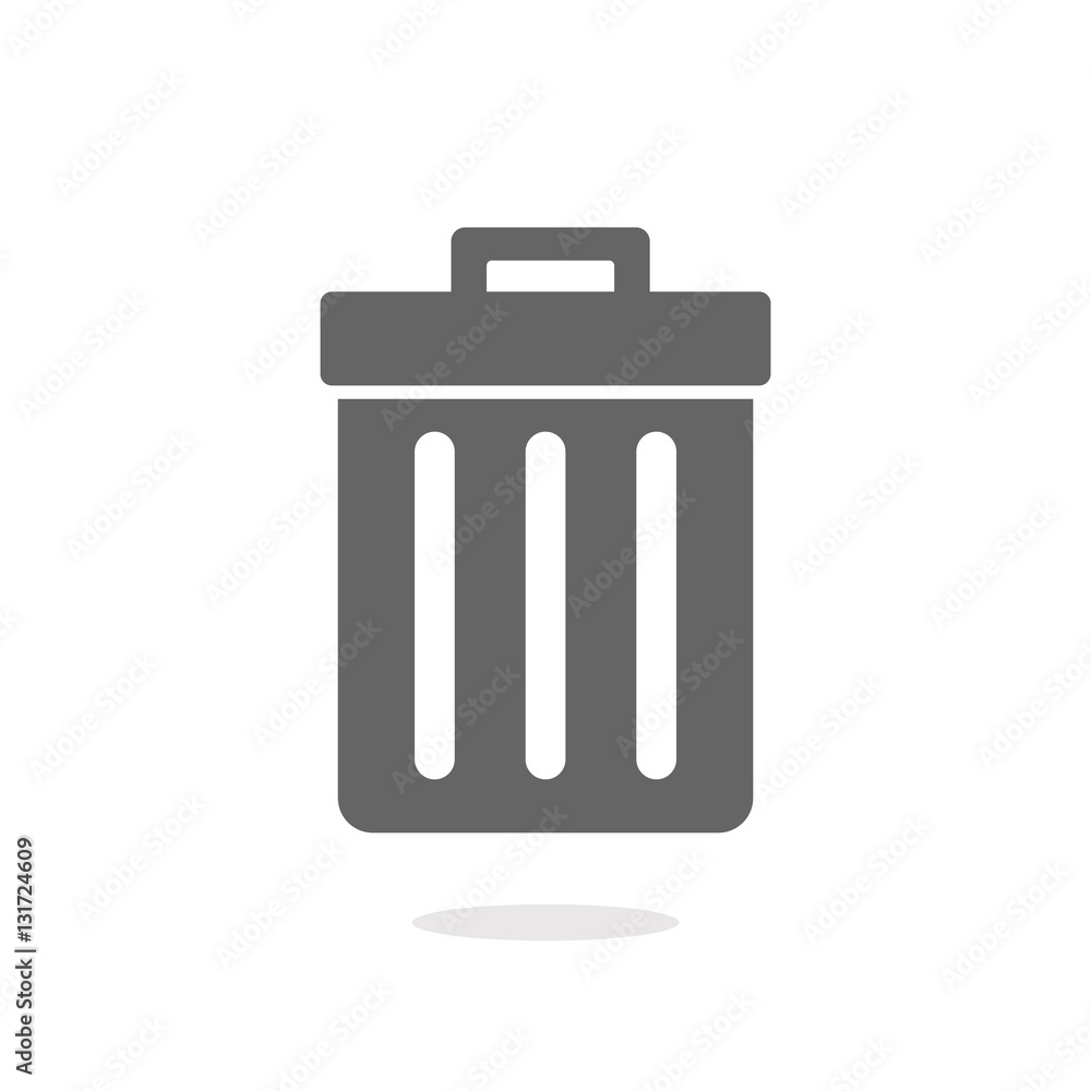 Trash icon vector transparent