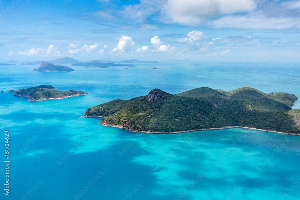 Whitsundays from above, Queensland, Australia