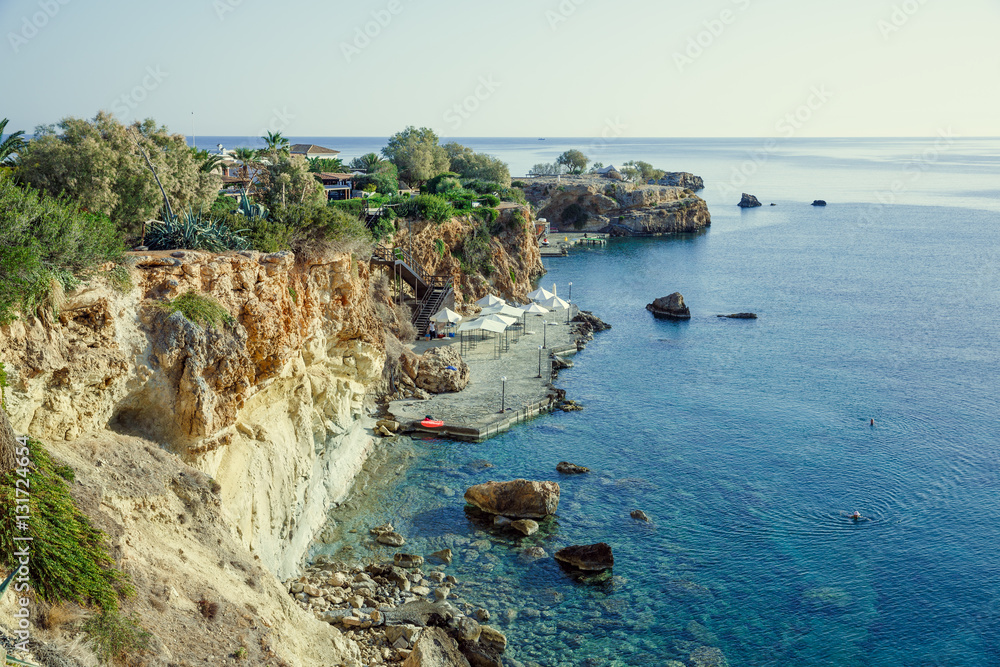 Bay on the island of Crete, Greece, Aegean Sea