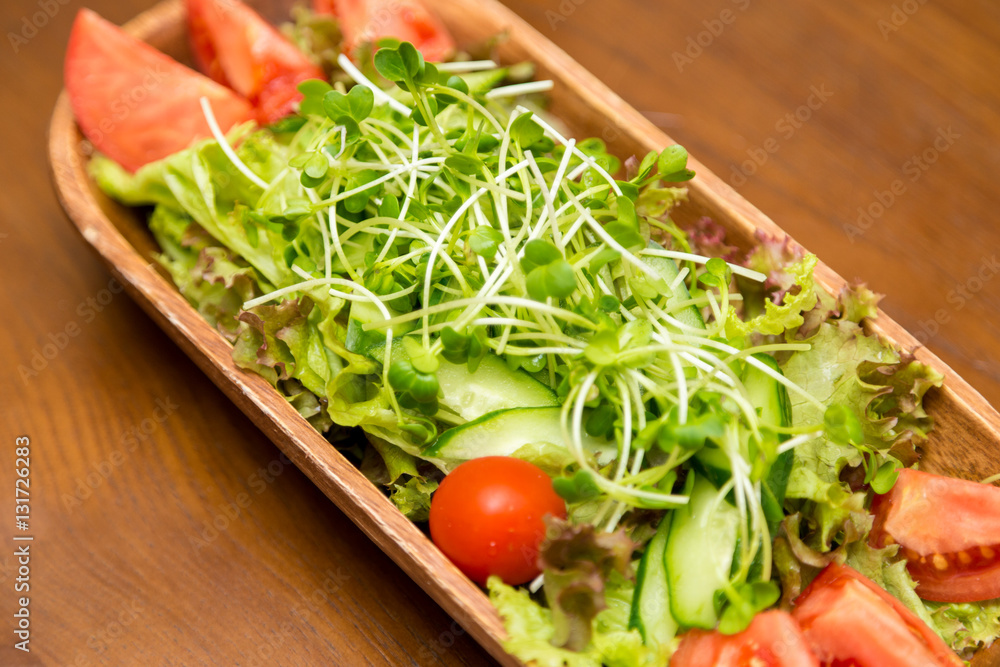 green salad and tomato green salad and tomato