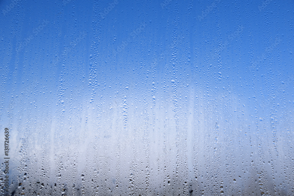 Blue sky through the condensing window Blue sky through the condensing window