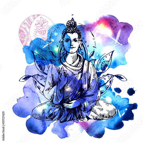 illustration  with buddha