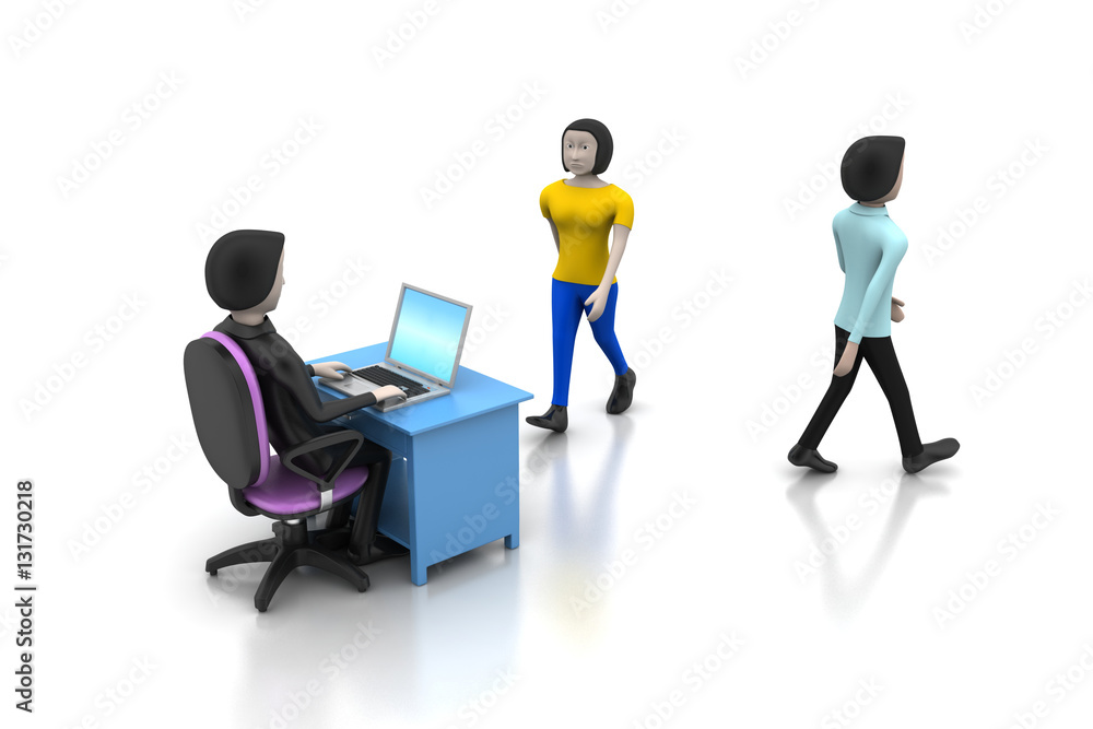 Obraz premium Employer and applicant, job hiring concept