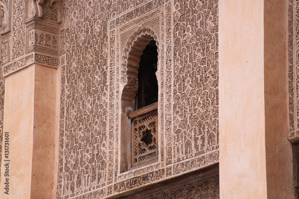 Window of an Old Islamic School in Marrakech