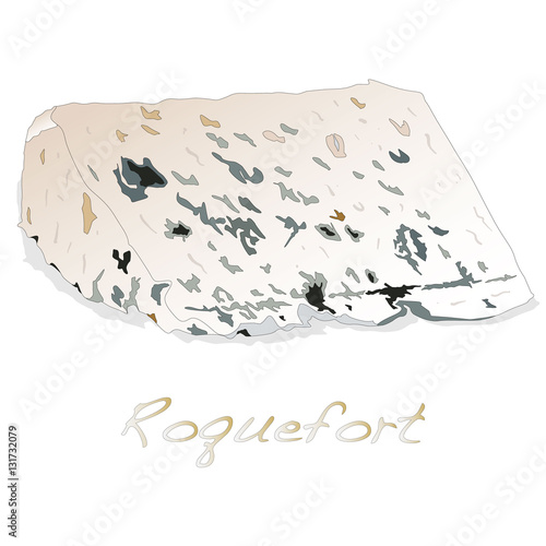 Blue roquefort cheese isolated