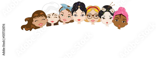 Header with Women of the World