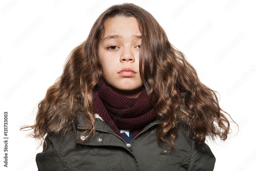 Portrait of girl with long hair Portrait of girl with long hair