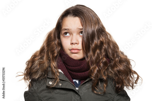 Portrait of girl with long hair