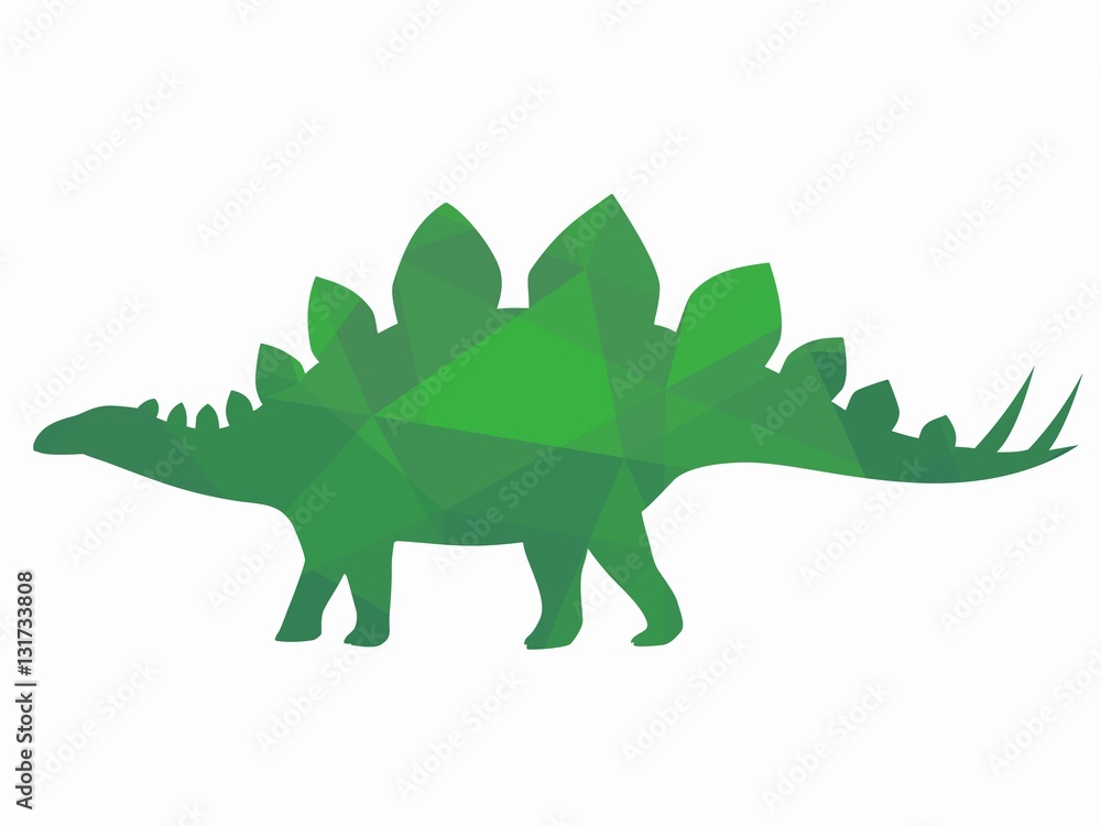 Naklejka premium silhouette of a stegosaurus. vector drawing