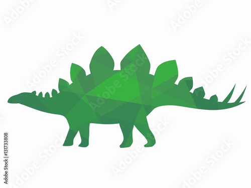 silhouette of a stegosaurus. vector drawing