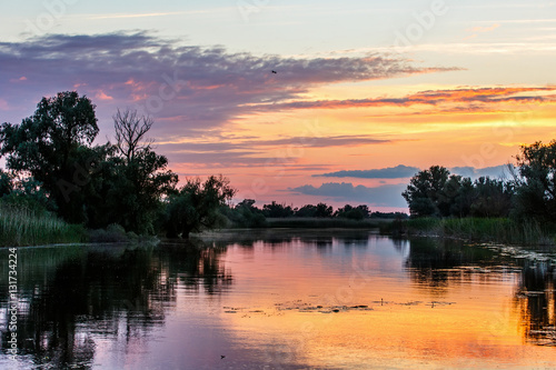 Sunset in Danube Delta