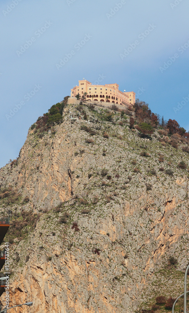 Fototapeta premium Castle on rock. Palermo, Italy