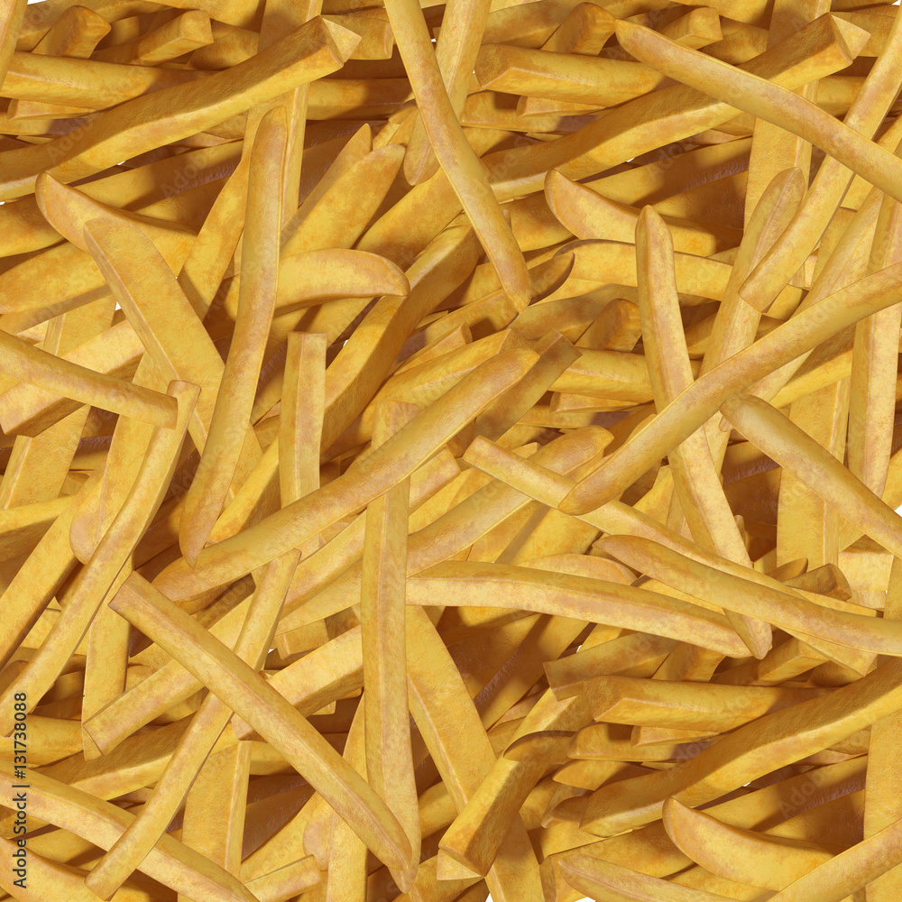 french fries background 3d rendering french fries background 3d rendering