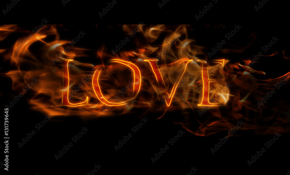 Fototapeta premium love fire