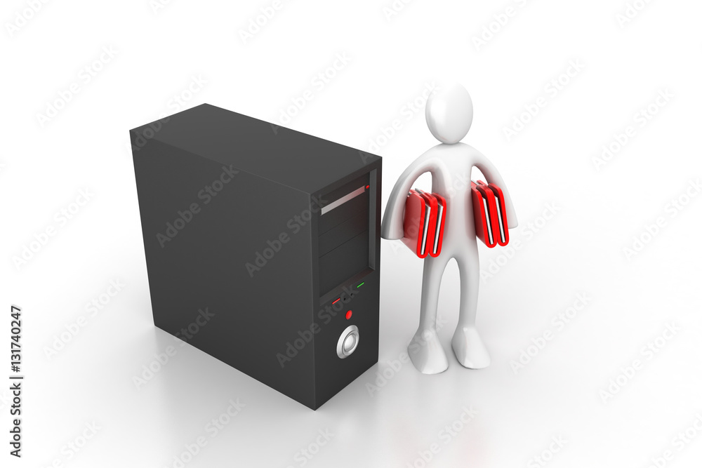 3d people carrying the file folder 3d people carrying the file folder