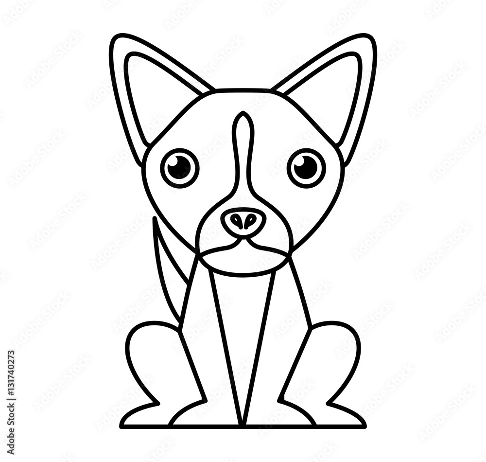cute dog mascot isolated icon vector illustration design