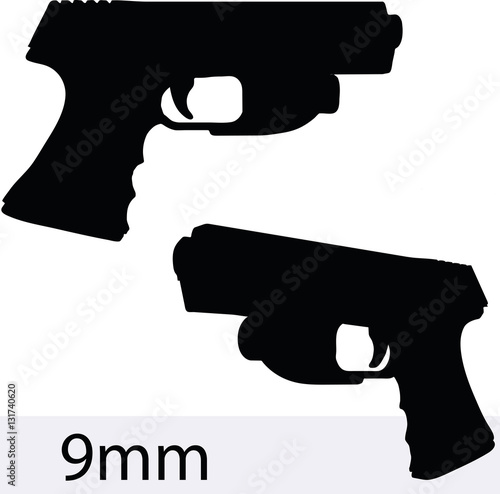 object gun on white background