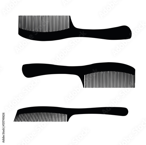 comb on white background