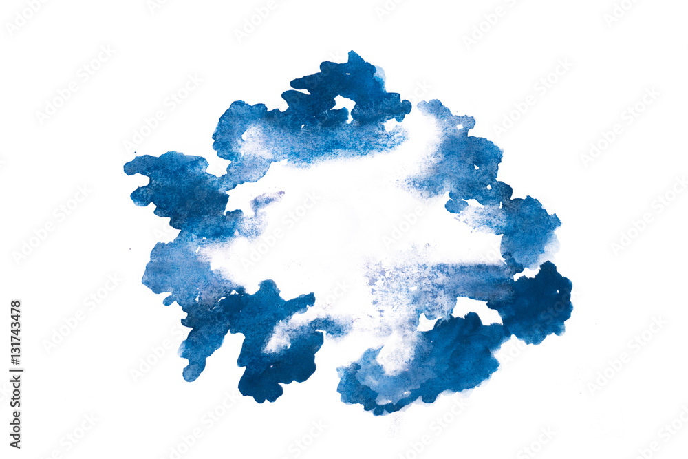 blue watercolor abstract handmade background
