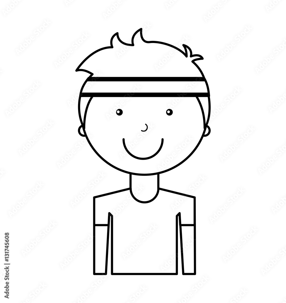 athlete avatar character icon vector illustration design athlete avatar character icon vector illustration design