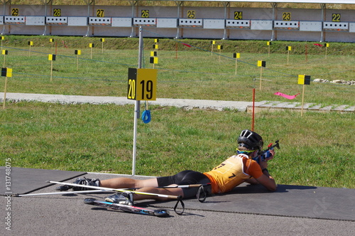 biathlon - tir couché photo