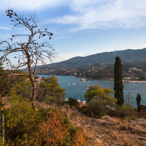 Foto Landscape on Poros island, Greece.