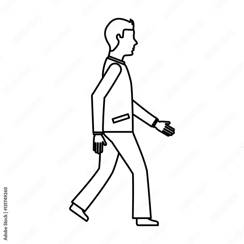 businessman avatar walking icon vector illustration design businessman avatar walking icon vector illustration design