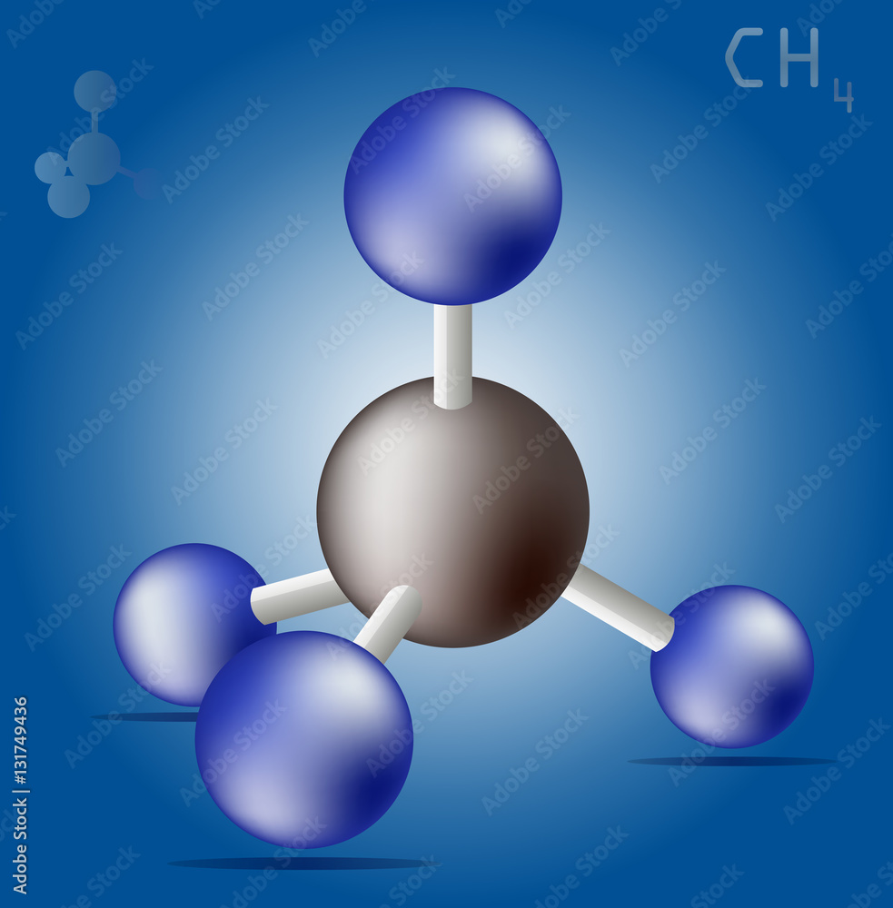 methane molecule methane molecule