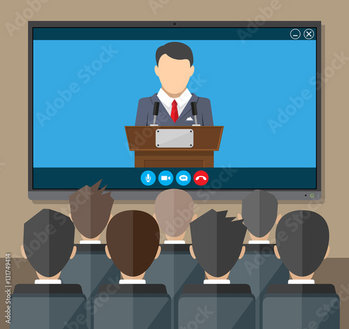 Online conference. Internet meeting, video call