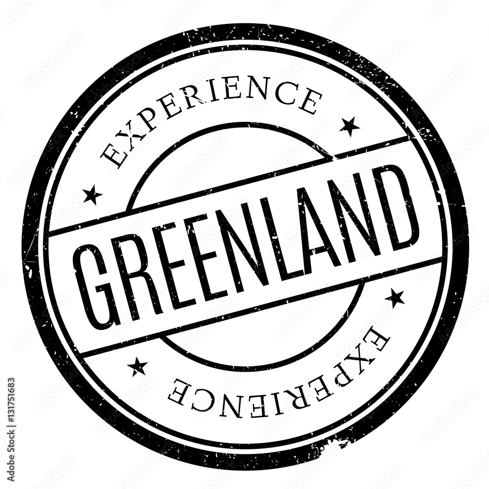 Greenland stamp rubber grunge