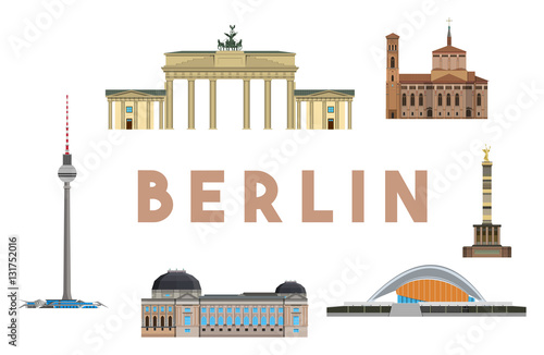 Berlin Landmarks Skyline