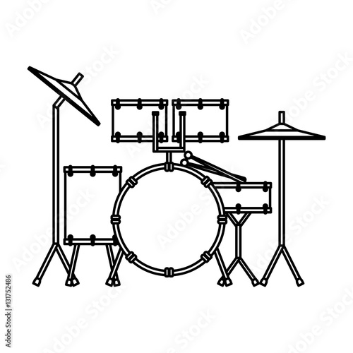 drums battery isolated icon vector illustration design