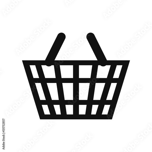 Isolated basket shopping icon vector illustration graphic design