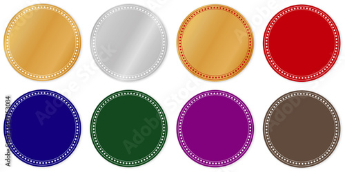 different colored simple rióund stickers
