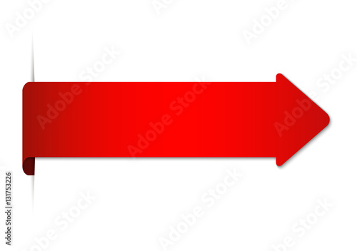 langer roter Pfeil Banner mit Textfreiraum