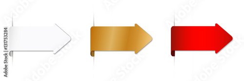 hite, red and golden banners