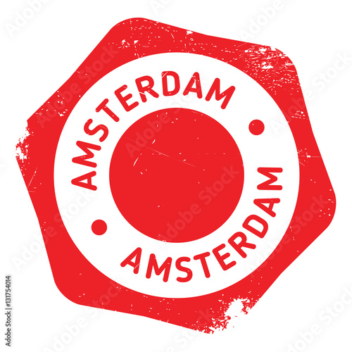 Amsterdam stamp rubber grunge