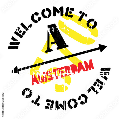 Amsterdam stamp rubber grunge