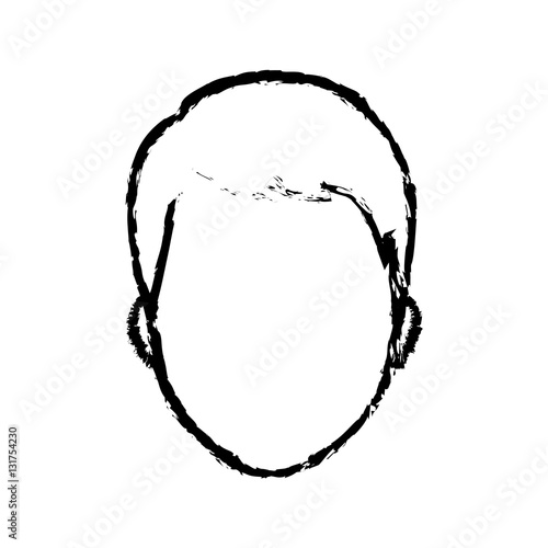 Man head faceless icon vector illustration graphic design