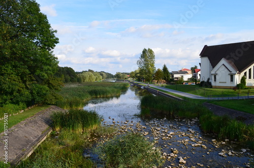 Plakat w ramie Augustów-Netta/Augustów-The Netta river, Poland