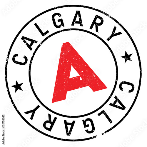 Calgary stamp rubber grunge