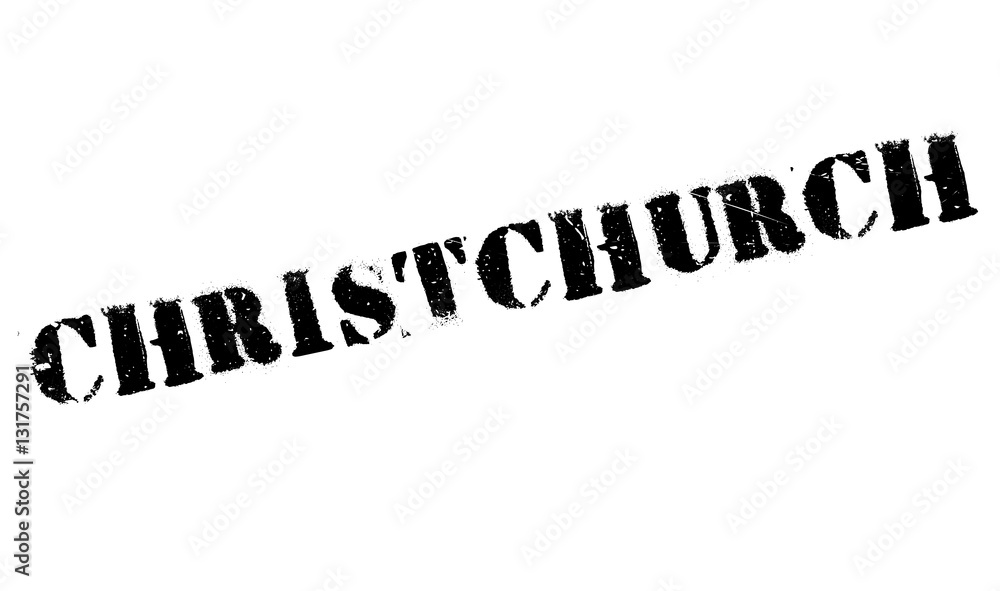 Christchurch stamp rubber grunge Christchurch stamp rubber grunge