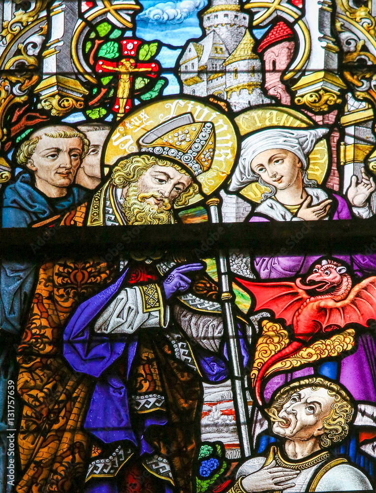 Obraz premium Stained Glass - Saint Livinus