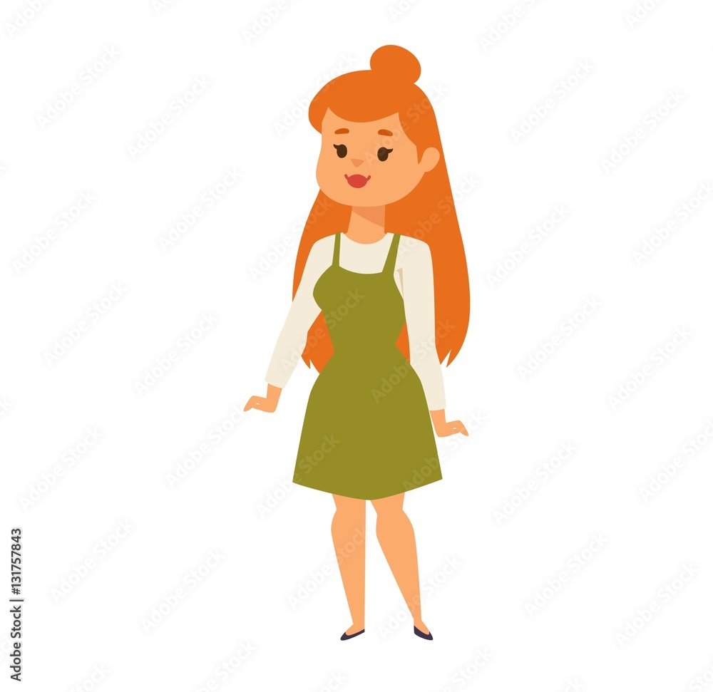 Smiling girl vector illustration. Smiling girl vector illustration.