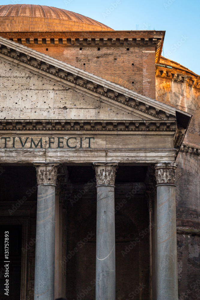 Pantheon in Rome in Morning Light