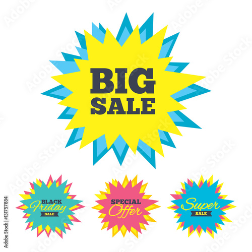 Big sale sign icon. Special offer symbol.