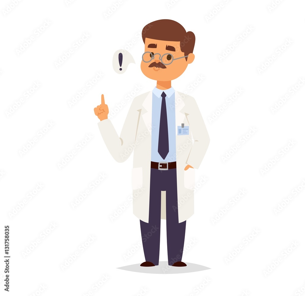Doctor character vector isolated Doctor character vector isolated