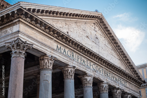 Detail of the Pantheon of Rome