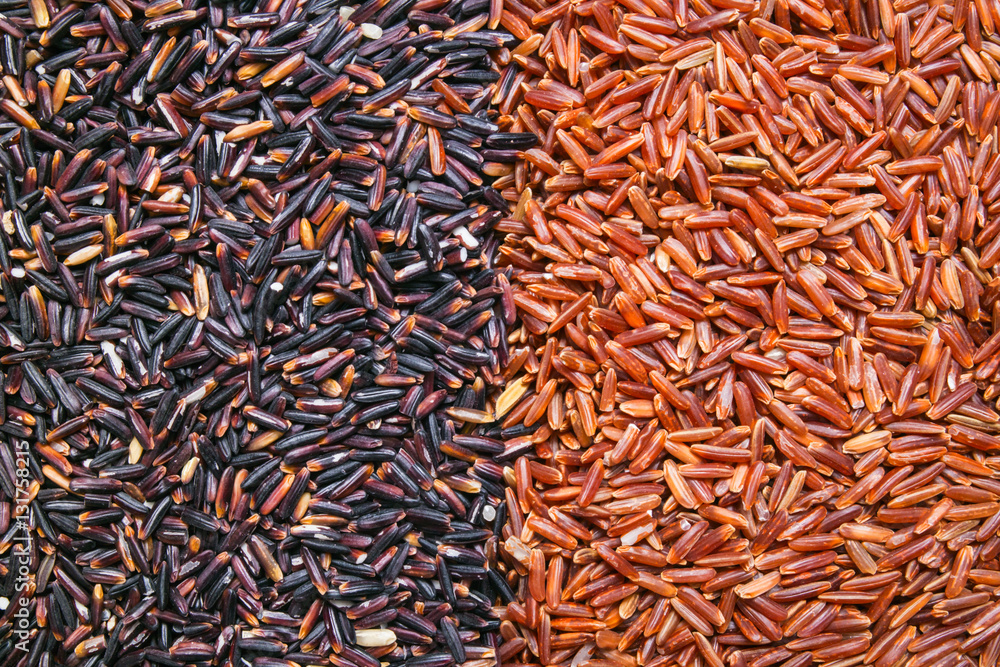 red, black rice background or texture